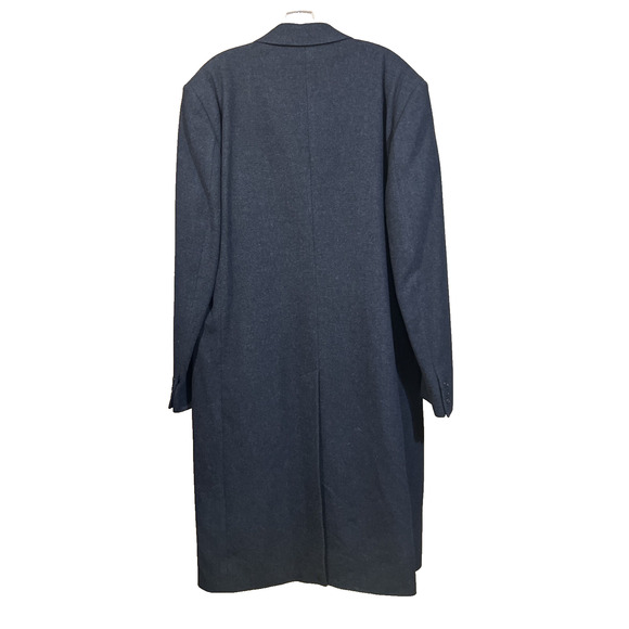 Vintage Towncraft 100% Wool Overcoat Topcoat 44L Dark Gray Mens 44L Old Money - Picture 2 of 16